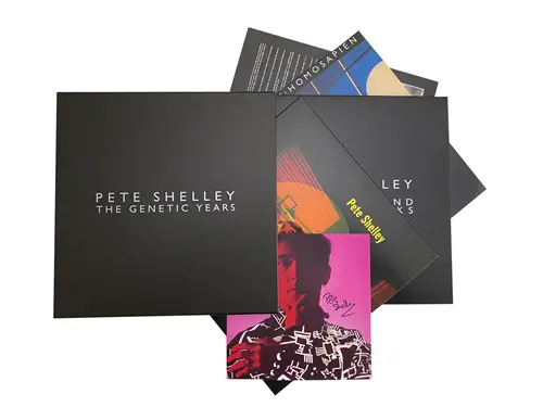 Pete Shelley Boxset containing 12" Vinyl Record, Booklet, Poster, Postcard